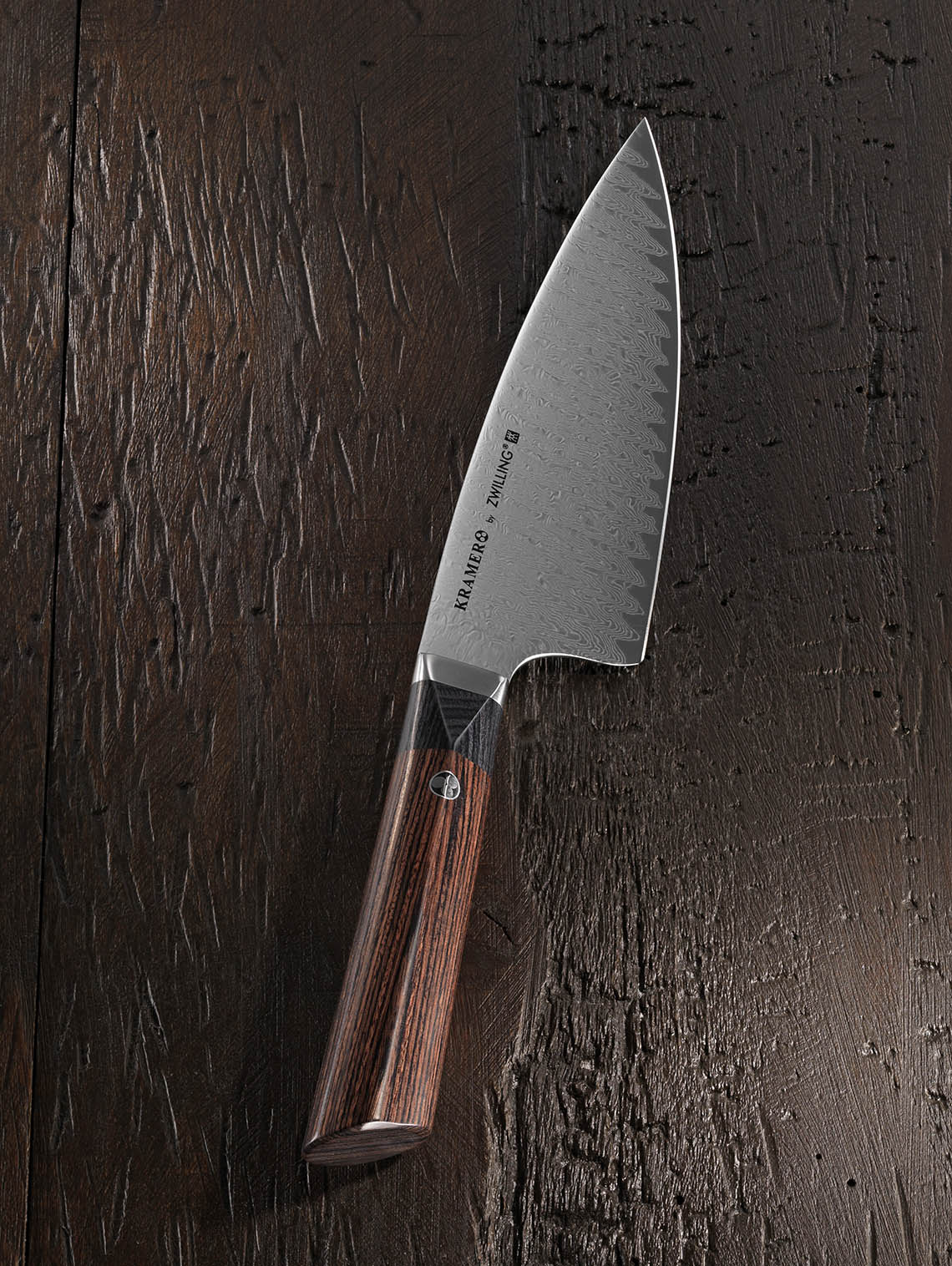 Noże Boba Kramer – linia Meiji – posiadają rękojeść z egzotycznego drewna